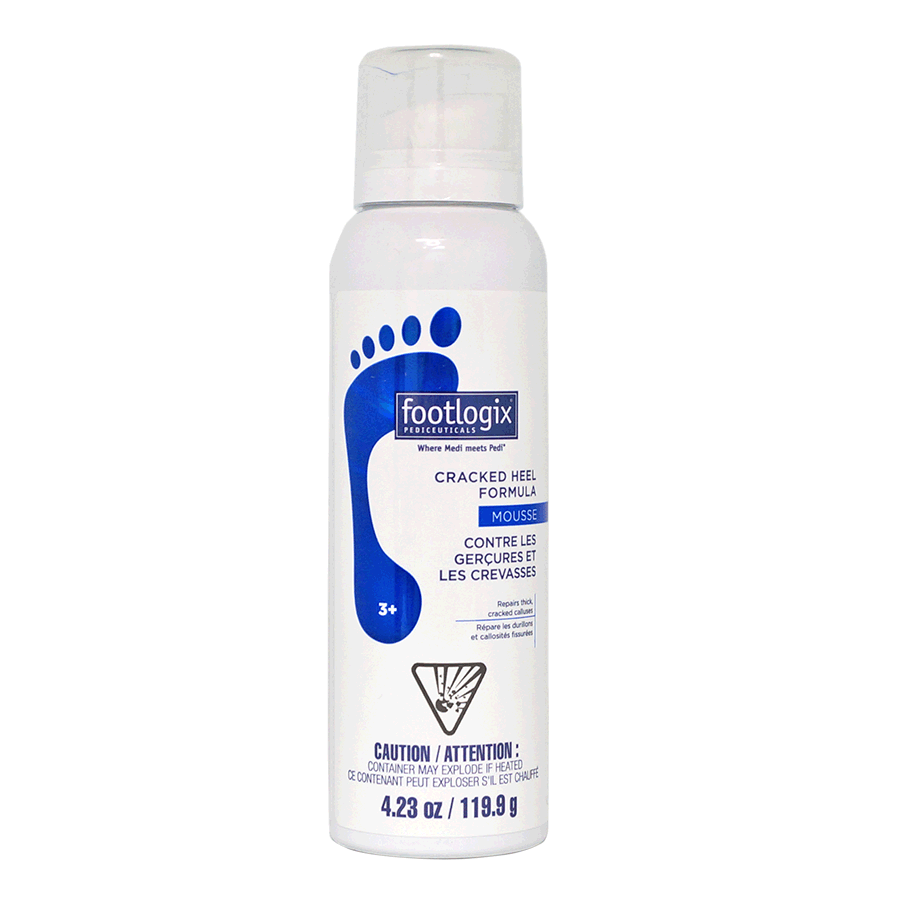 mousse pour les pieds contre les gerçures et les crevasses